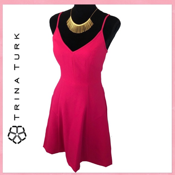 Trina Turk Hot Pink Double Zip Mini-Sundress NWT - Picture 7 of 7